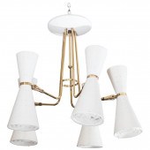 LIGHTOLIER 10-LIGHT CHANDELIER