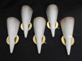 LIGHTOLIER BRASS AND GLASS WAL