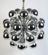 LIGHTOLIER CHROME SPUTNIK CHAN
