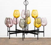 LIGHTOLIER MCM CHANDELIER COLO