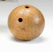 Lignum vitae bowling ball    p
