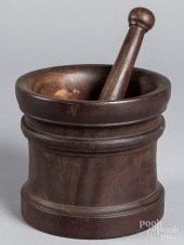 LIGNUM VITAE MORTAR AND PESTLE