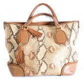 LIKE NEW GUCCI SNAKESKIN TOTE