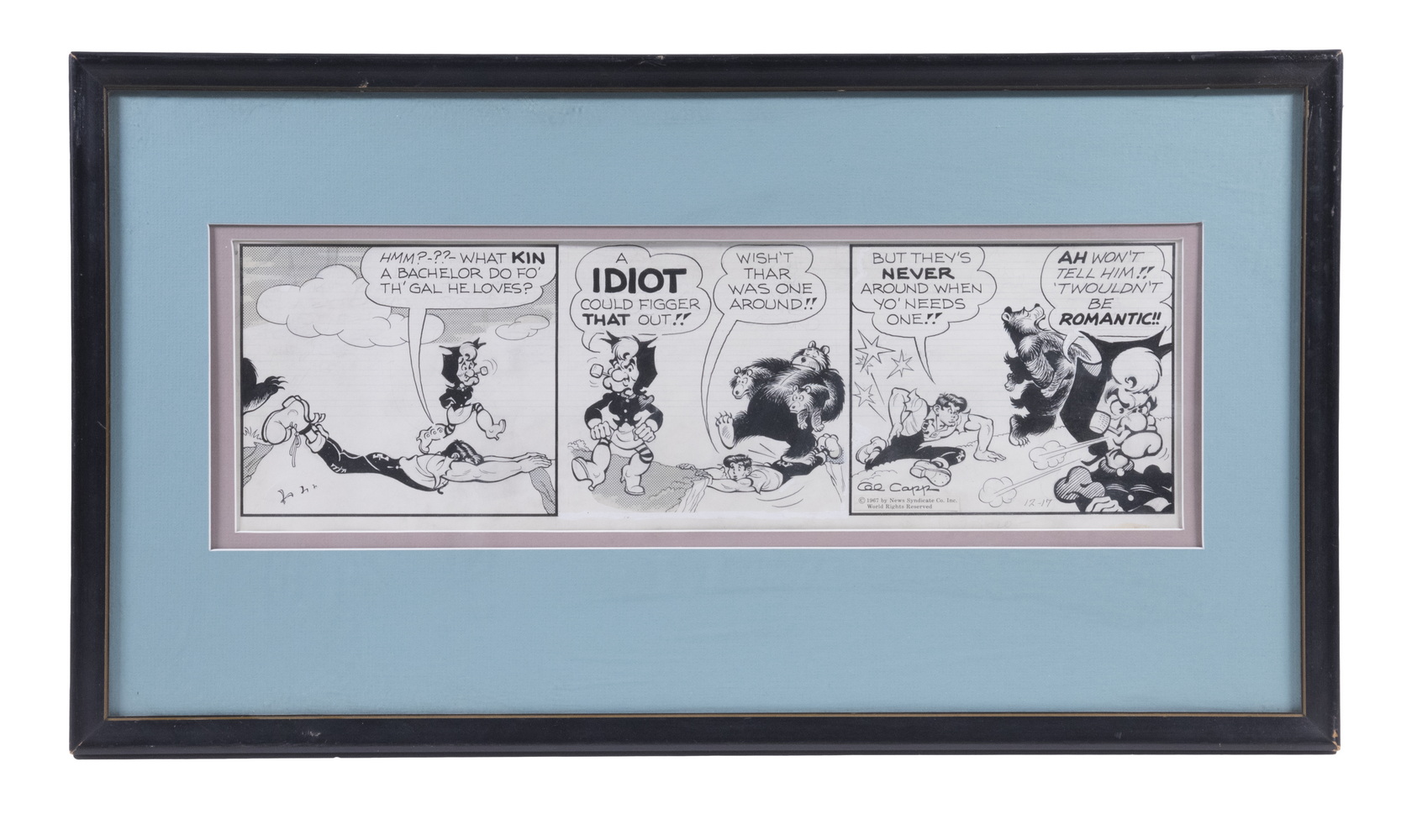 "LI'L ABNER" COMIC STRIP ARTWORK BY