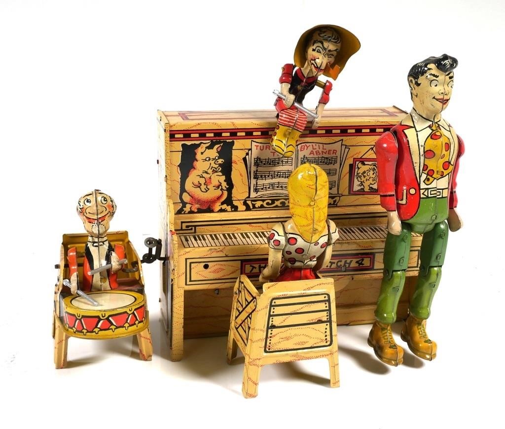 LIL ABNER DOGPATCH 4 WINDUP TIN TOY