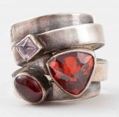 LILLY BARRACK SILVER GARNET &