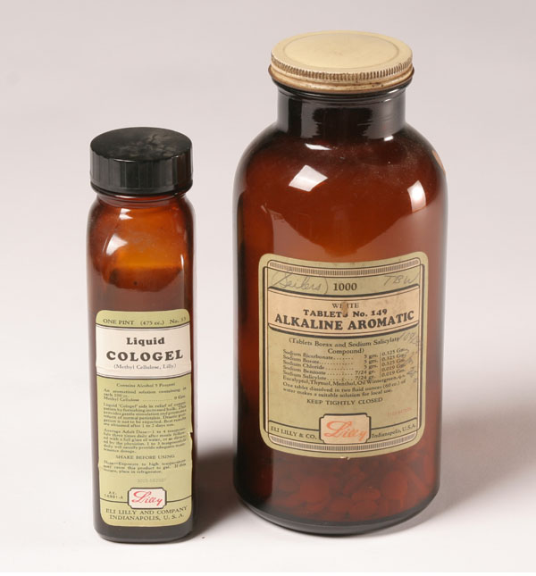 Lilly medicine bottles,