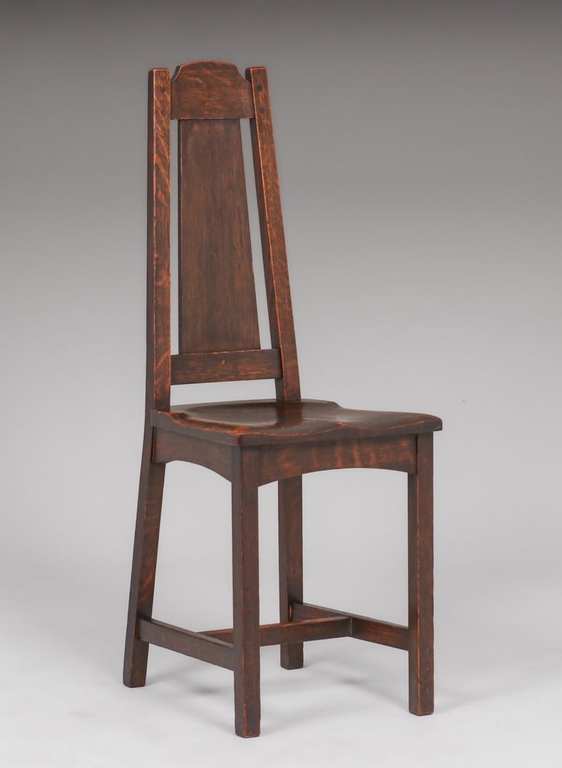 LIMBERT OAK SADDLE SEAT SIDE