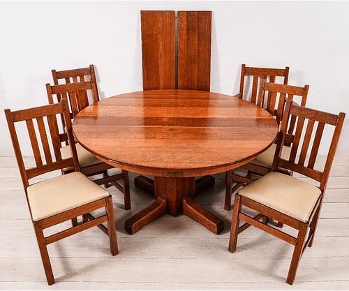 LIMBERTS ROUND OAK TABLELimberts
