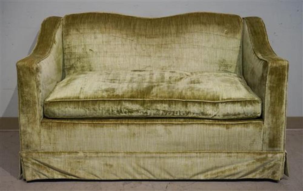 LIME GREEN VELVET UPHOLSTERED