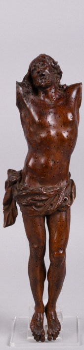 LIMEWOOD FIGURE OF CHRISTO VIV