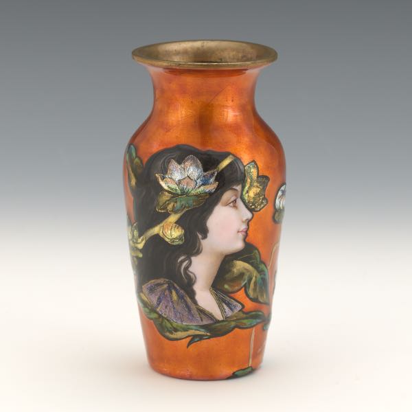 LIMOGES ART NOUVEAU ENAMELED COPPER