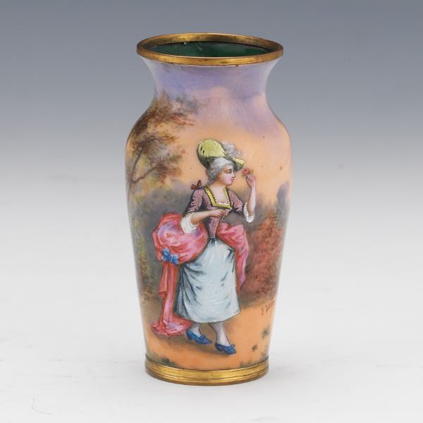 LIMOGES BAROQUE STYLE ENAMELED WITH