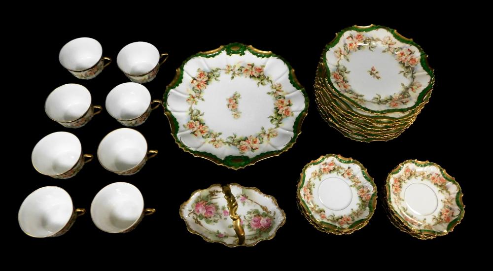LIMOGES DESSERT SET, TWENTY-EIGHT