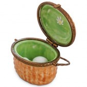 LIMOGES EGG BASKET PORCELAIN T