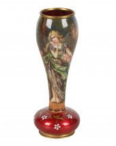 LIMOGES ENAMEL CABINET VASELim