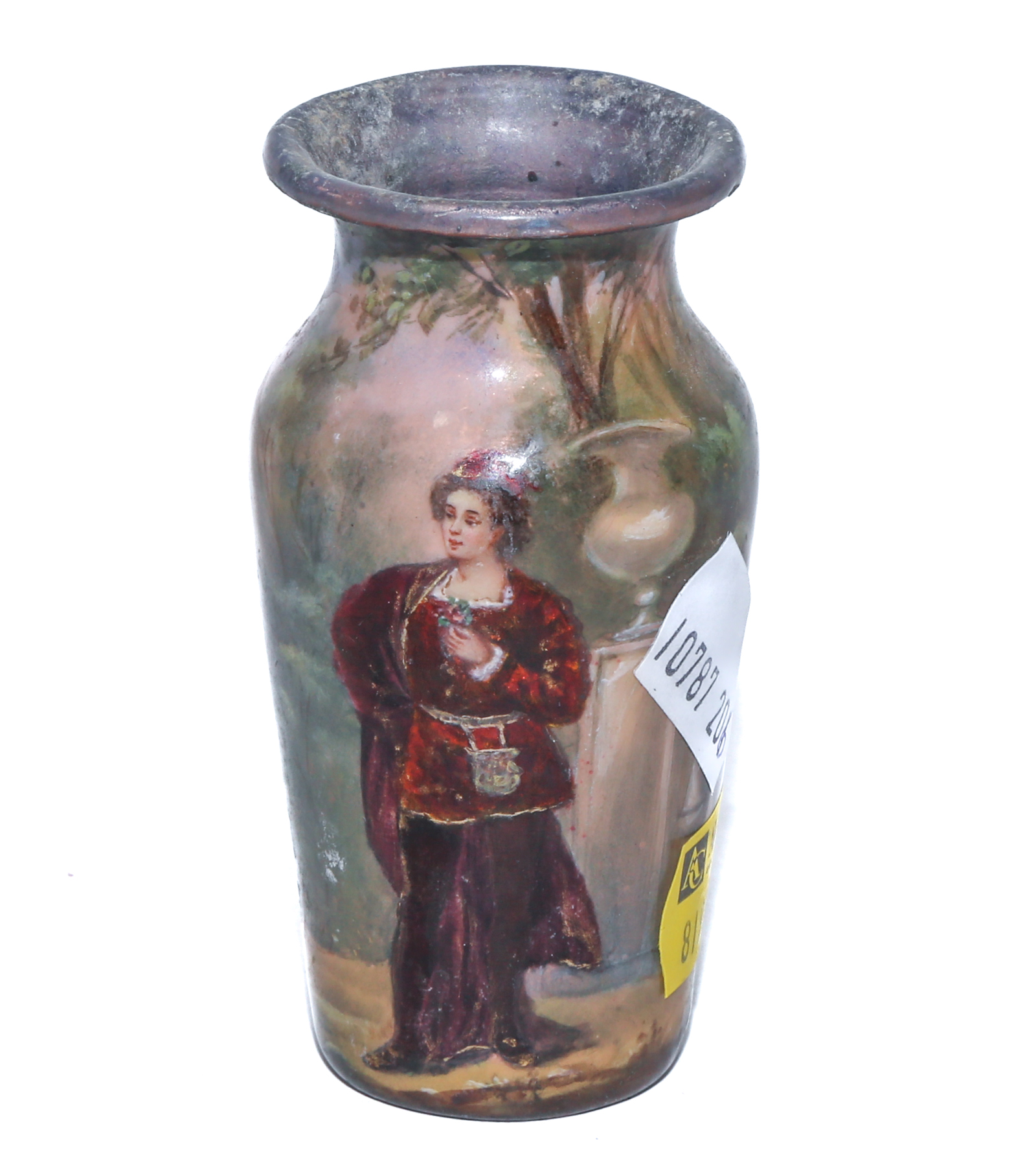 LIMOGES ENAMEL MINIATURE VASE