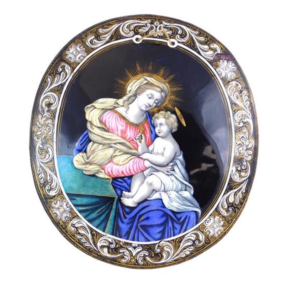 LIMOGES ENAMEL ON COPPER PLAQUE,