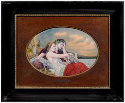 Limoges enamel on copper plaque,