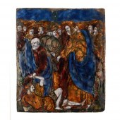 LIMOGES ENAMEL PLAQUE DEPICTIN