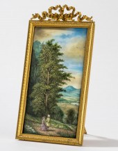LIMOGES ENAMELED COPPER LANDSC
