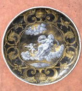 LIMOGES ENAMELED PLATE, ON COP
