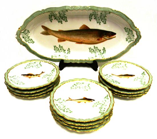 Limoges fish service  thirteen