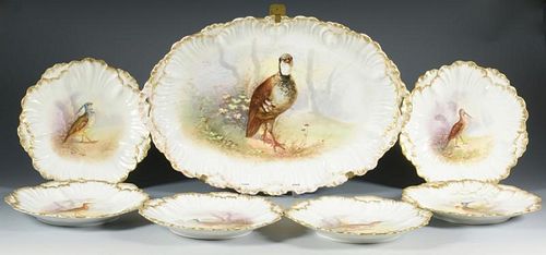LIMOGES GAME DISHES AND