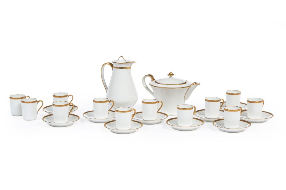 LIMOGES GILT RIMMED PORCELAIN