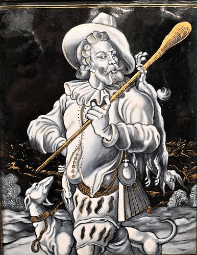 LIMOGES GRISAILLE ENAMEL PLAQUE