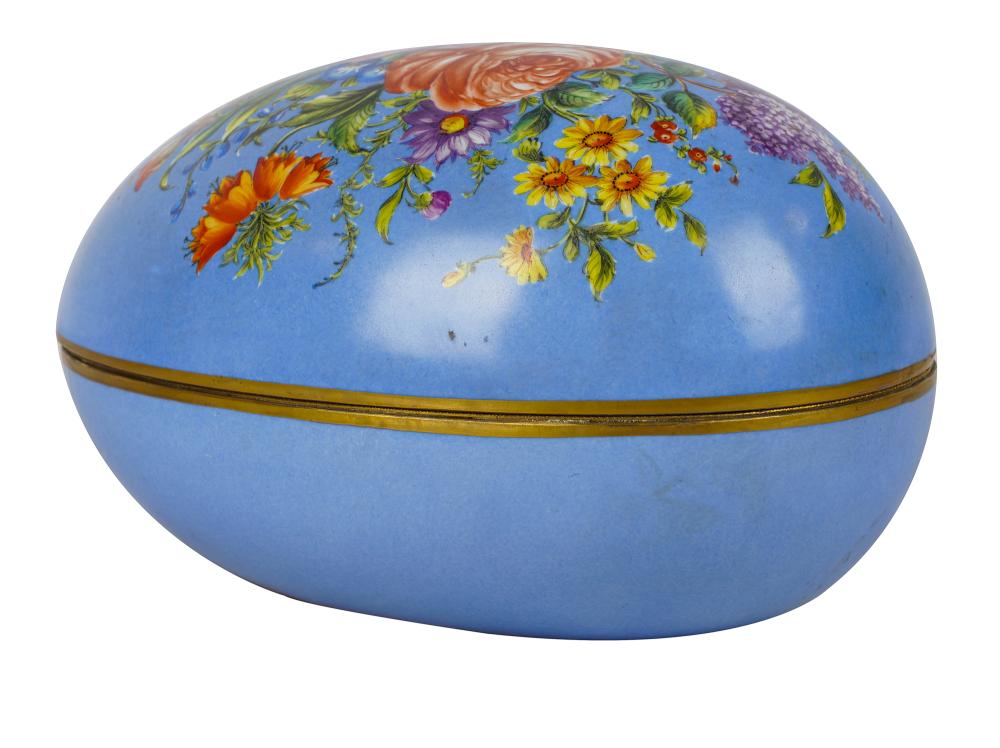 LIMOGES HAND-PAINTED EGG-FORM