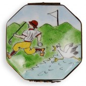 LIMOGES HAND PAINTED "GOLF" TR