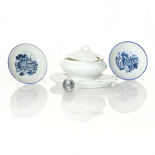 LIMOGES LIDDED CERAMIC SALT CELLAR,
