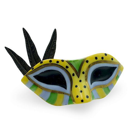 LIMOGES MASQUERADE MASK PORCELAIN