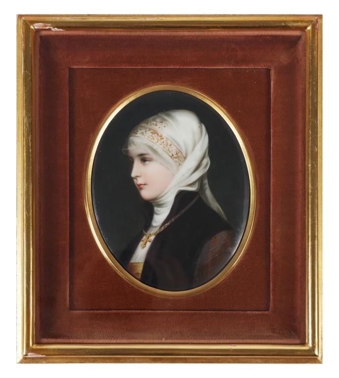LIMOGES OR KPM PORCELAIN PORTRAIT
