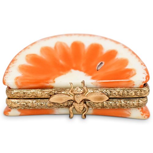 LIMOGES ORANGE SLICED PORCELAIN