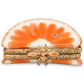 LIMOGES ORANGE SLICED PORCELAI