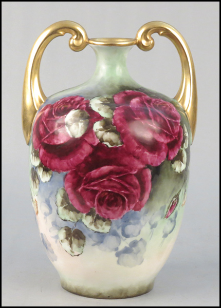 LIMOGES PAINTED AND GILT
