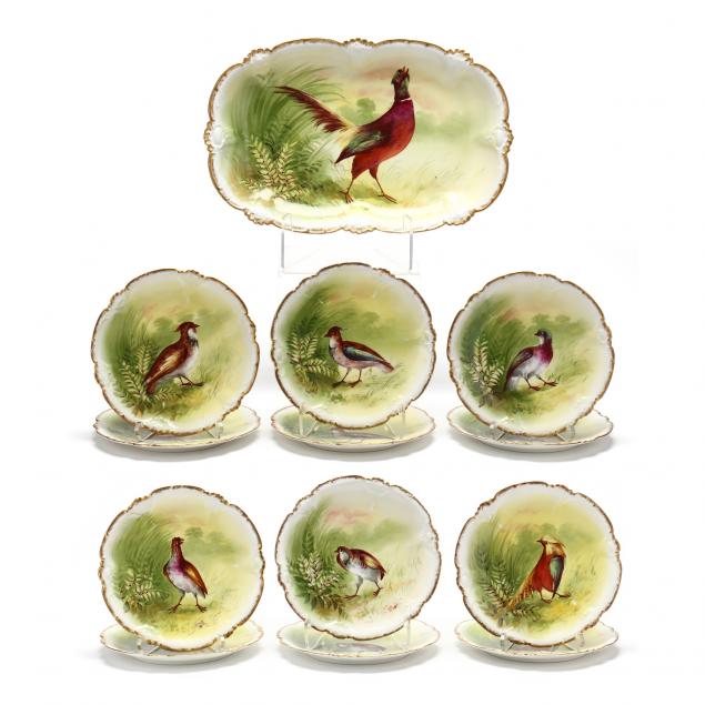 LIMOGES PAINTED PORCELAIN GAME BIRD