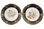 LIMOGES: PAIR OF PORCELAIN CAB