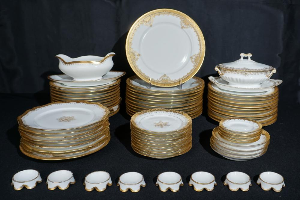LIMOGES PARTIAL GILT ASSEMBLED