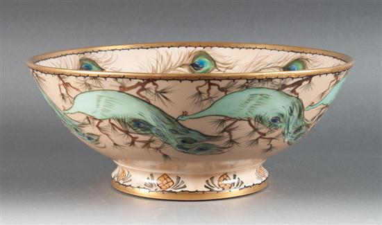 Limoges peacock painted porcelain