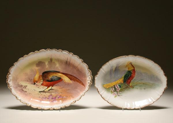 Limoges platters; signed hand