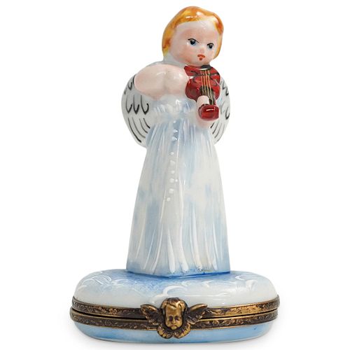 LIMOGES PORCELAIN ANGEL TRINKET