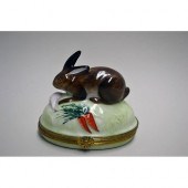 LIMOGES PORCELAIN BUNNY TRINKE