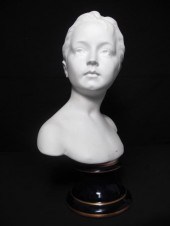 Limoges porcelain bust of a yo