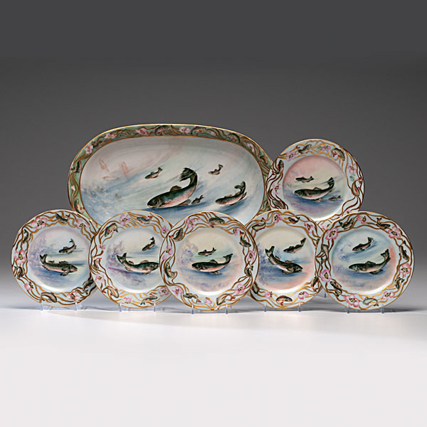 Limoges Porcelain Fish Service