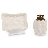LIMOGES PORCELAIN LIGHTER & AS