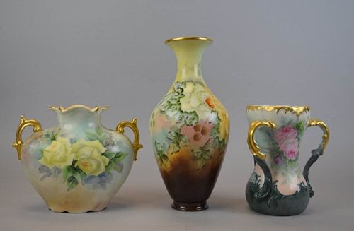 LIMOGES PORCELAIN LOVING CUP &