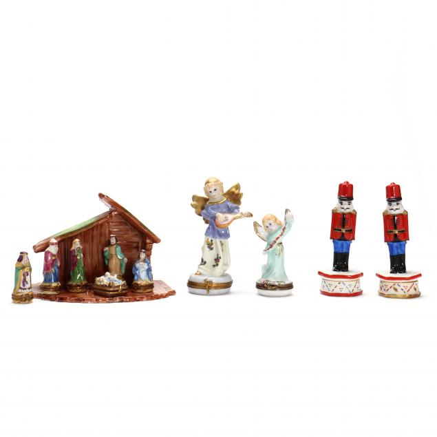 LIMOGES PORCELAIN NATIVITY SET